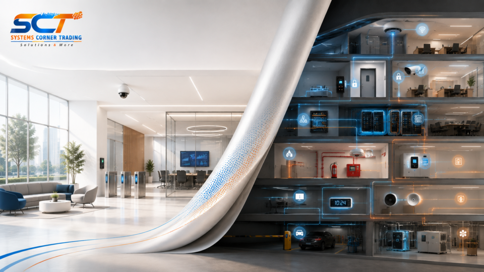 Invisible technology infrastructure behind a modern smart building